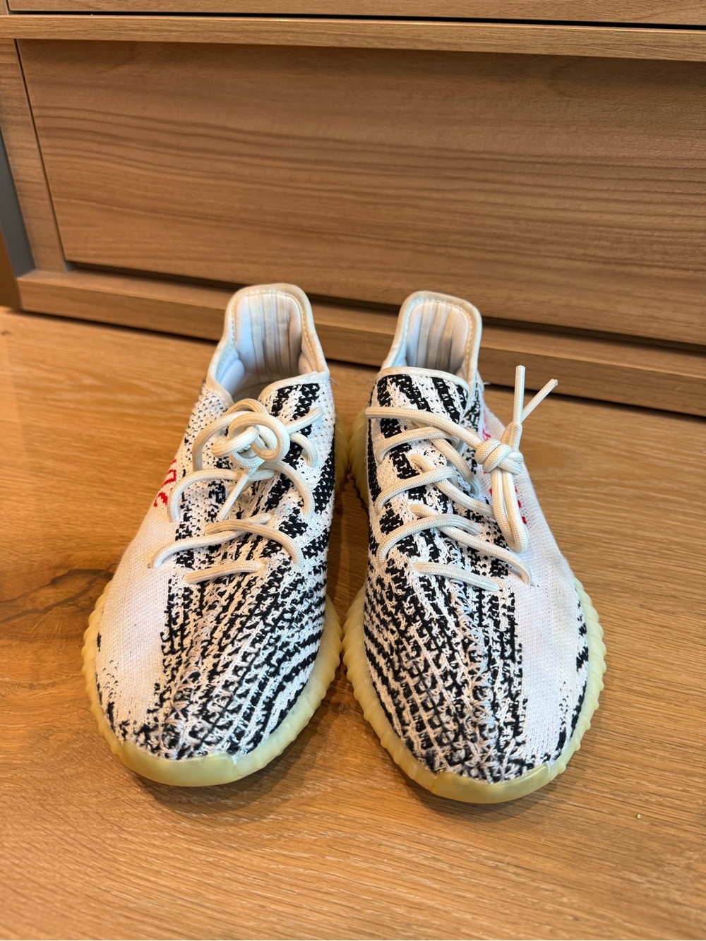 Yeezy Boost 350 V2 White Black Zebra with Cream Sole